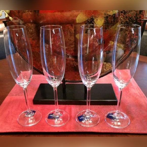 Mikasa Other - Mikasa-New-Julie Crystal Champagne Flutes
